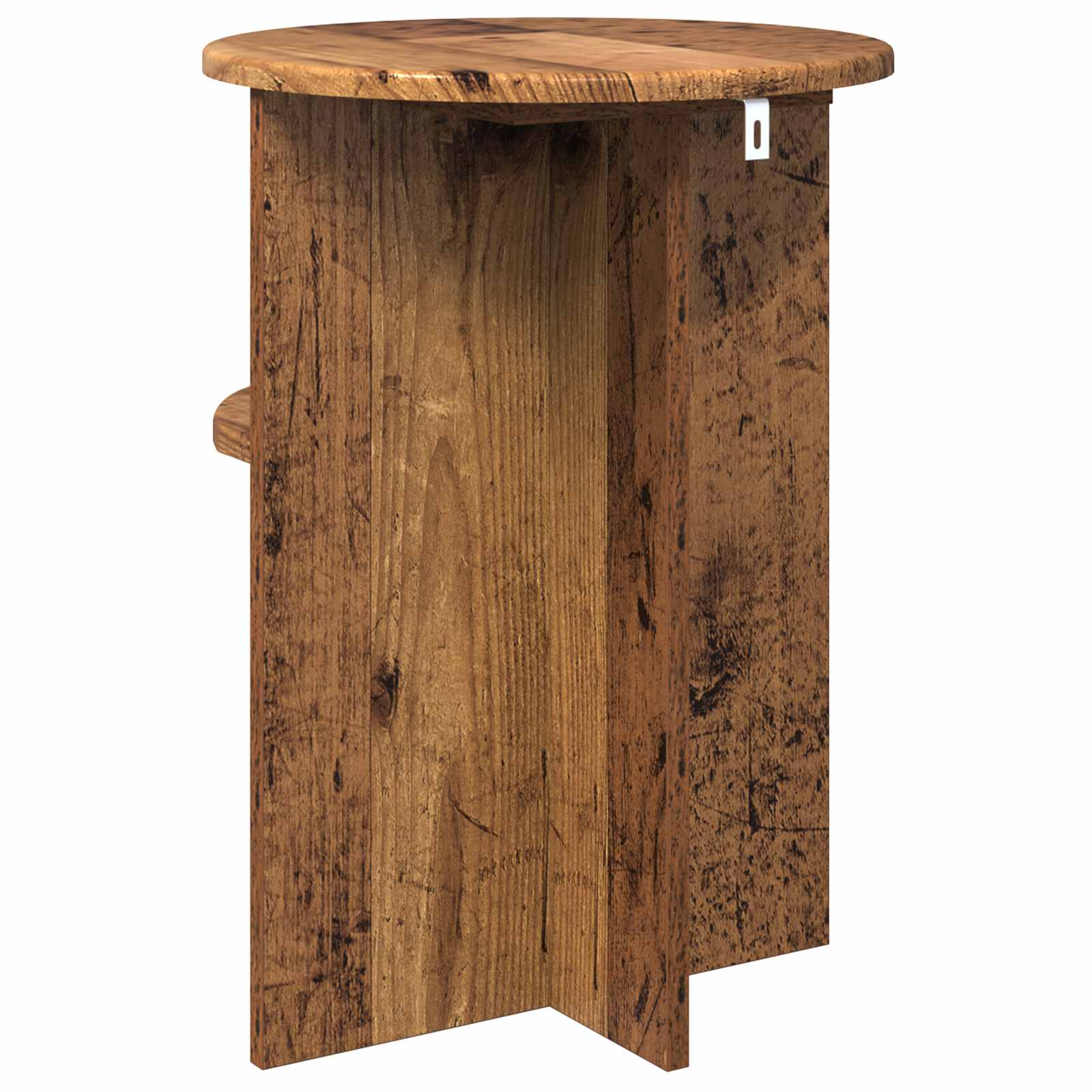 vidaXL Stolik boczny Stare drewno Ø 39,5 x 55 cm Drewno inżynieryjne
