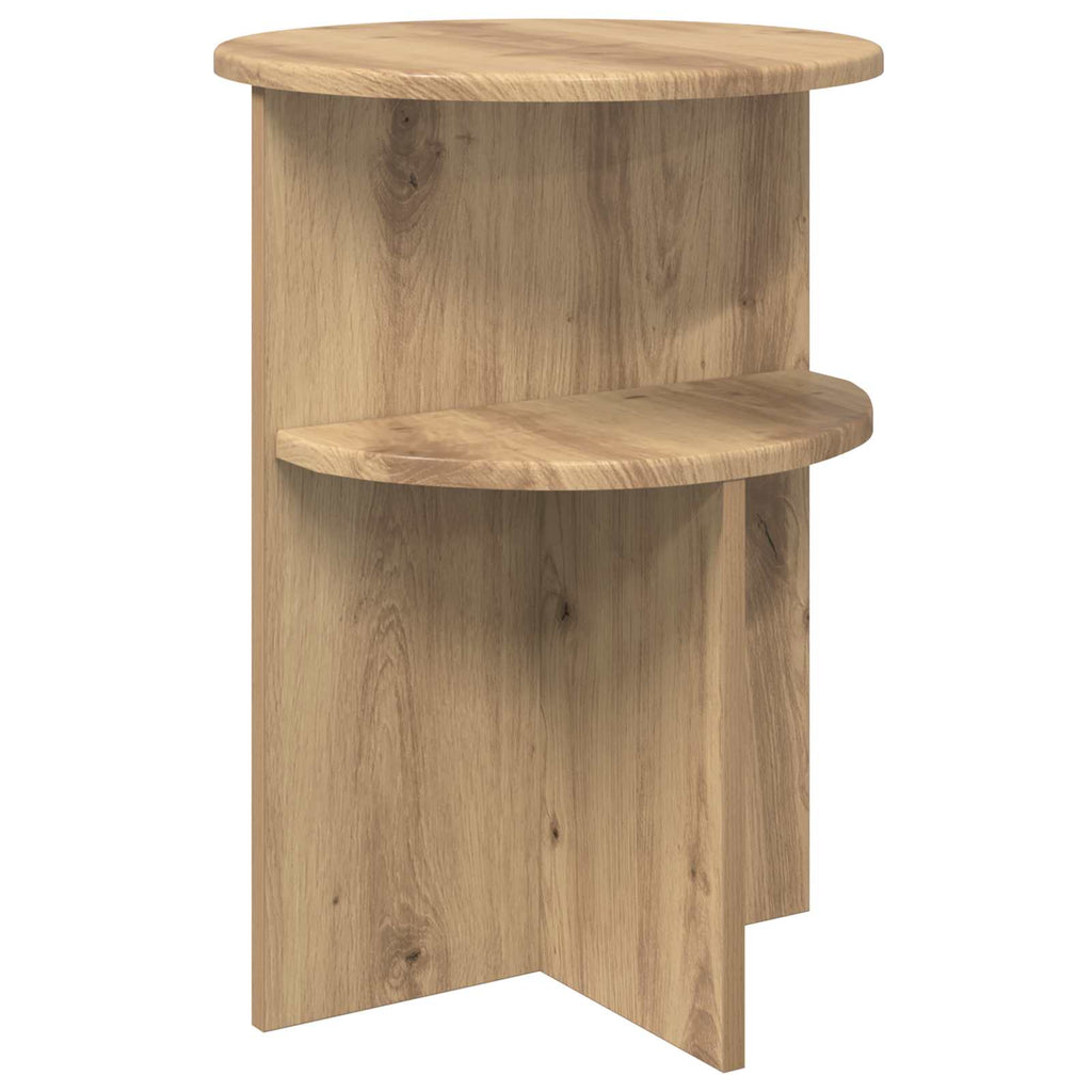 vidaXL Stolik boczny Dąb artisan Ø 39,5 x 55 cm Drewno inżynieryjne