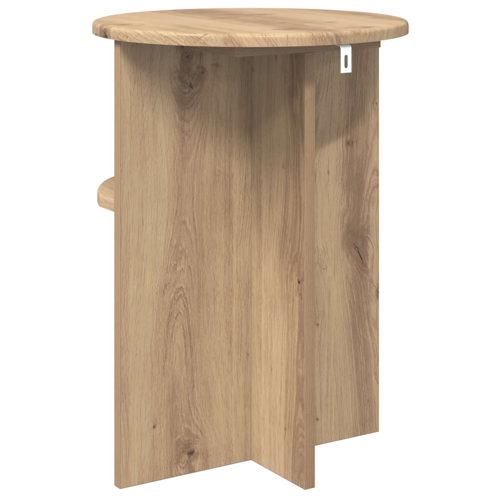 vidaXL Stolik boczny Dąb artisan Ø 39,5 x 55 cm Drewno inżynieryjne