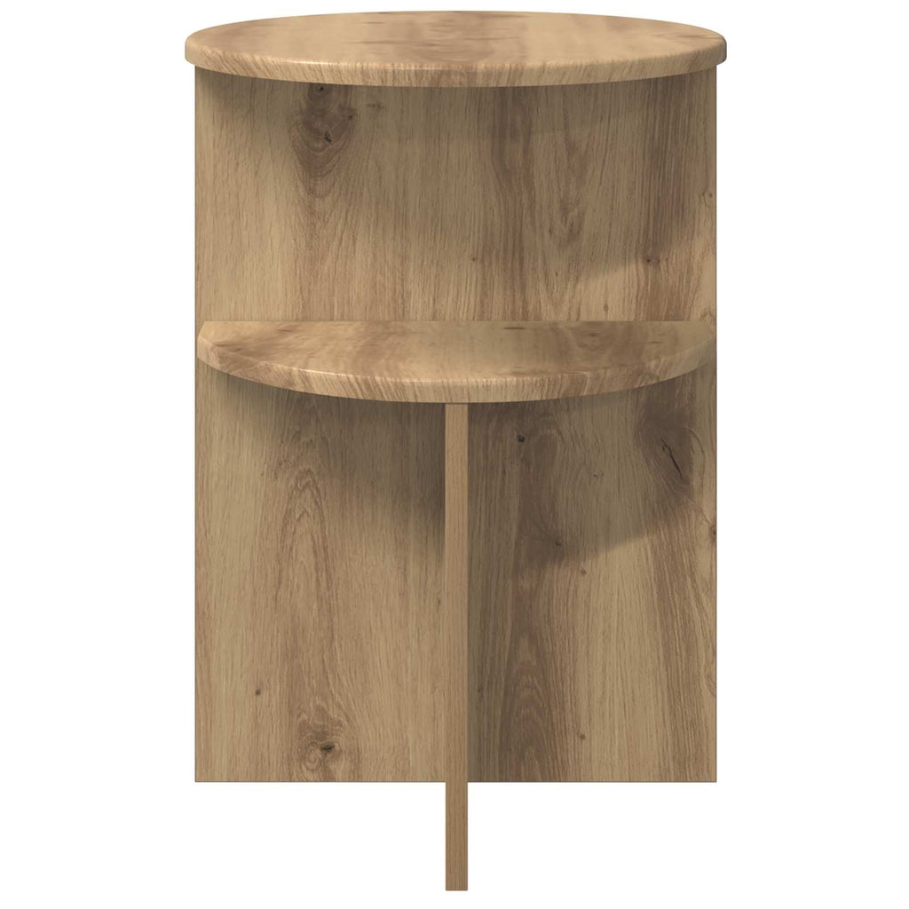 vidaXL Stolik boczny Dąb artisan Ø 39,5 x 55 cm Drewno inżynieryjne