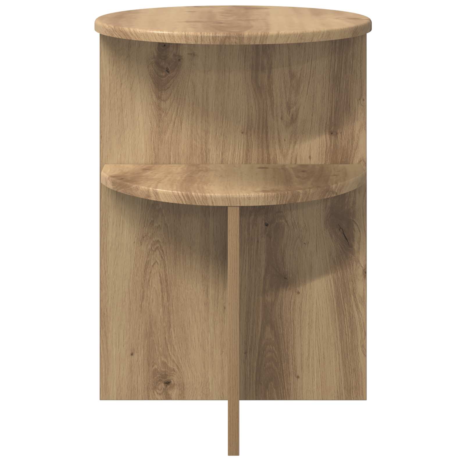 vidaXL Stolik boczny Dąb artisan Ø 39,5 x 55 cm Drewno inżynieryjne