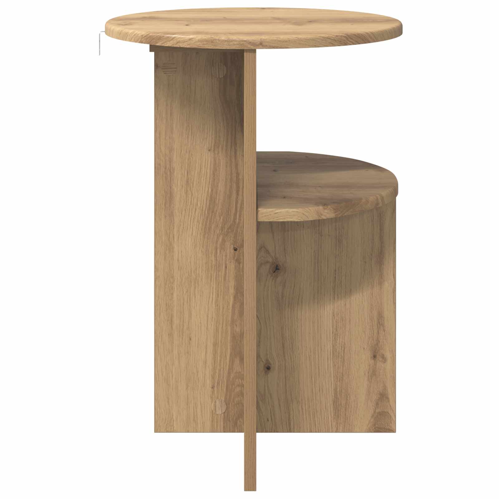 vidaXL Stolik boczny Dąb artisan Ø 39,5 x 55 cm Drewno inżynieryjne