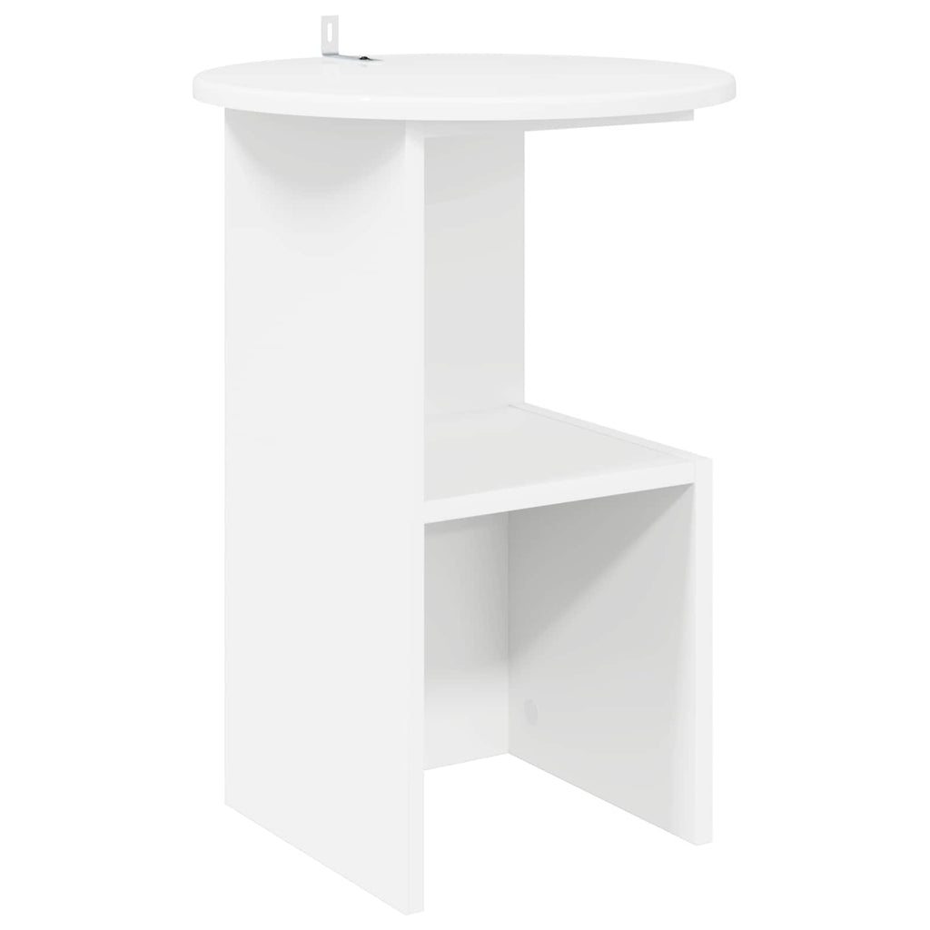 vidaXL Stolik boczny Biały Ø 39,5 x 55 cm Drewno inżynieryjne