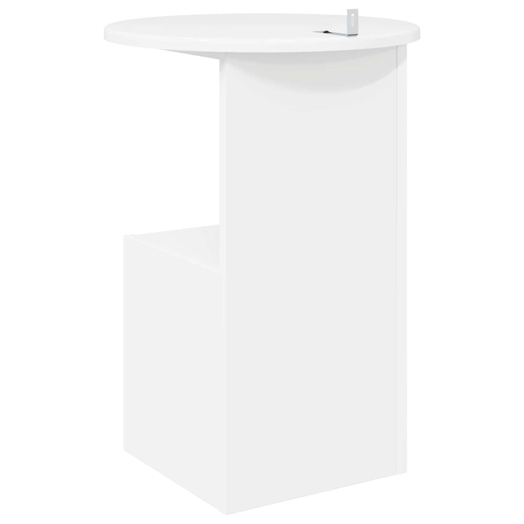 vidaXL Stolik boczny Biały Ø 39,5 x 55 cm Drewno inżynieryjne