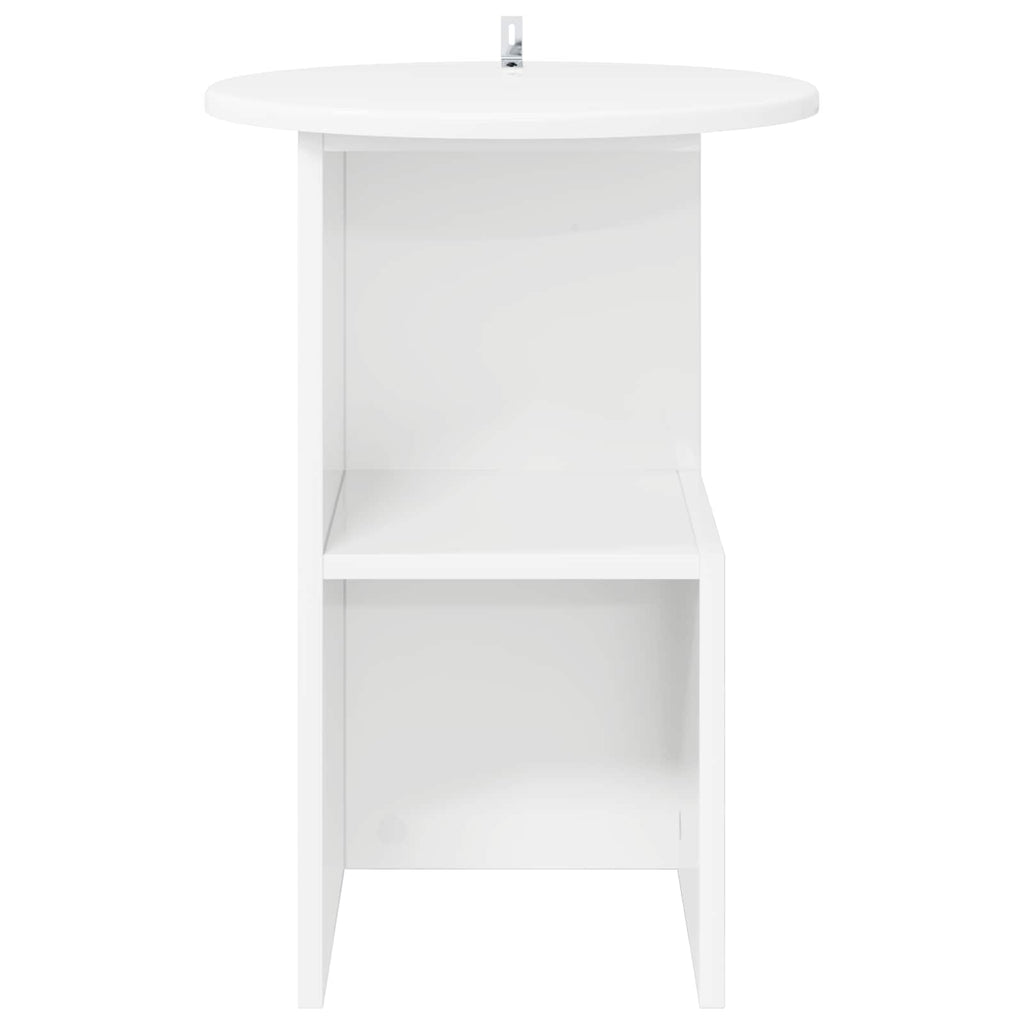 vidaXL Stolik boczny Biały Ø 39,5 x 55 cm Drewno inżynieryjne