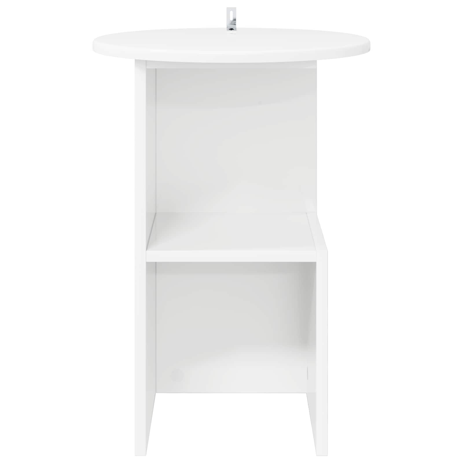 vidaXL Stolik boczny Biały Ø 39,5 x 55 cm Drewno inżynieryjne