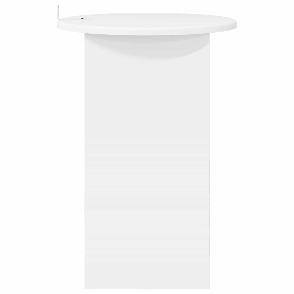 vidaXL Stolik boczny Biały Ø 39,5 x 55 cm Drewno inżynieryjne