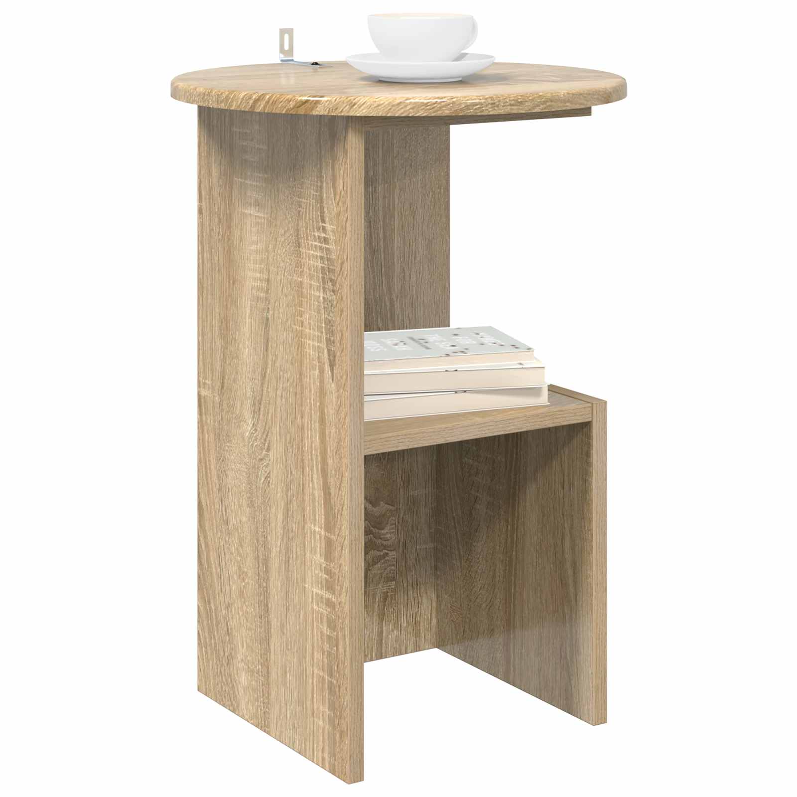 vidaXL Stolik boczny dąb Sonoma Ø 39,5 x 55 cm Drewno inżynieryjne