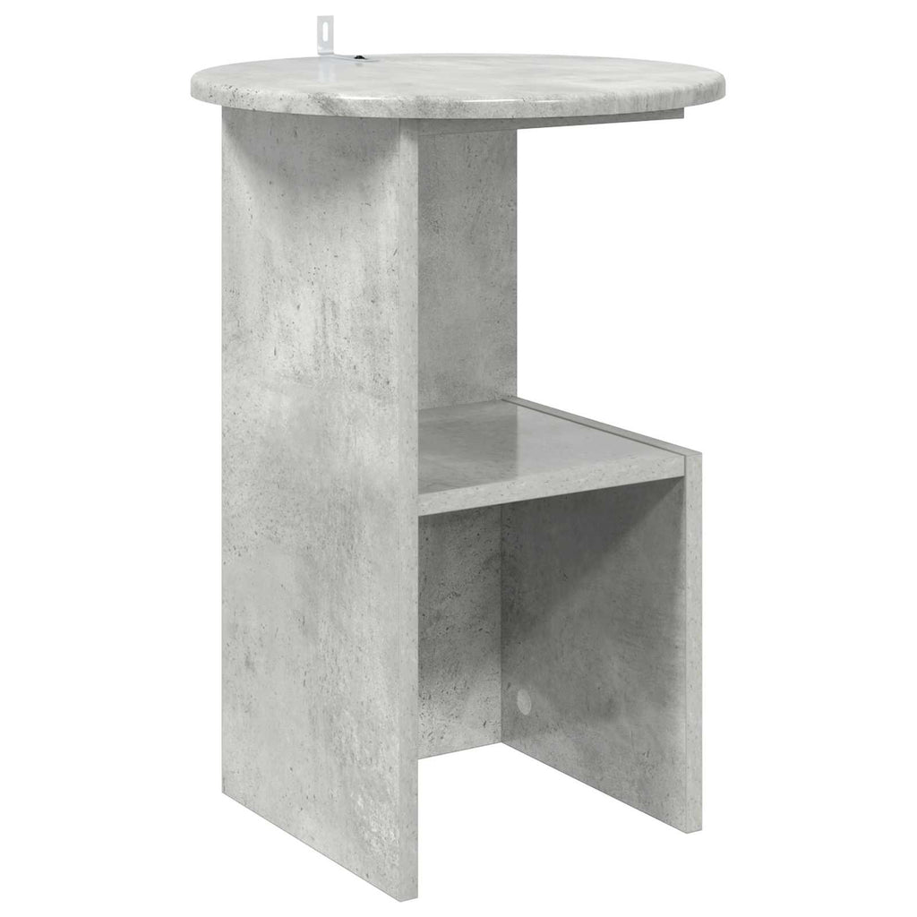 vidaXL Stolik boczny Betonowy szary Ø 39,5 x 55 cm Drewno inżynieryjne