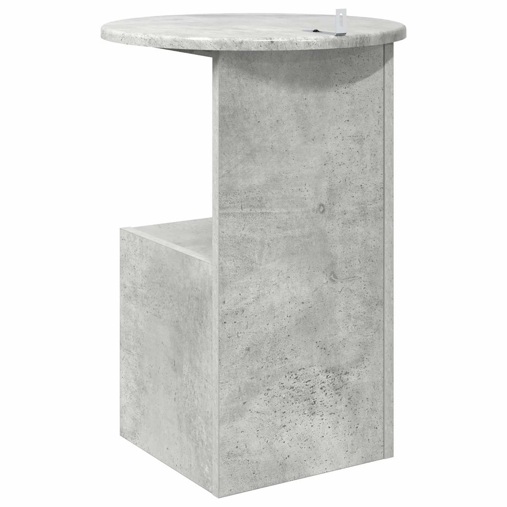 vidaXL Stolik boczny Betonowy szary Ø 39,5 x 55 cm Drewno inżynieryjne