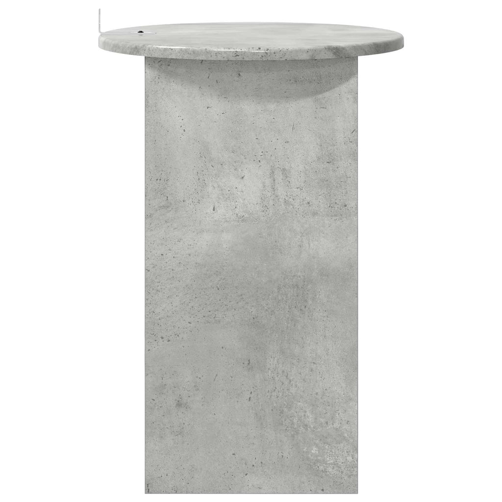 vidaXL Stolik boczny Betonowy szary Ø 39,5 x 55 cm Drewno inżynieryjne