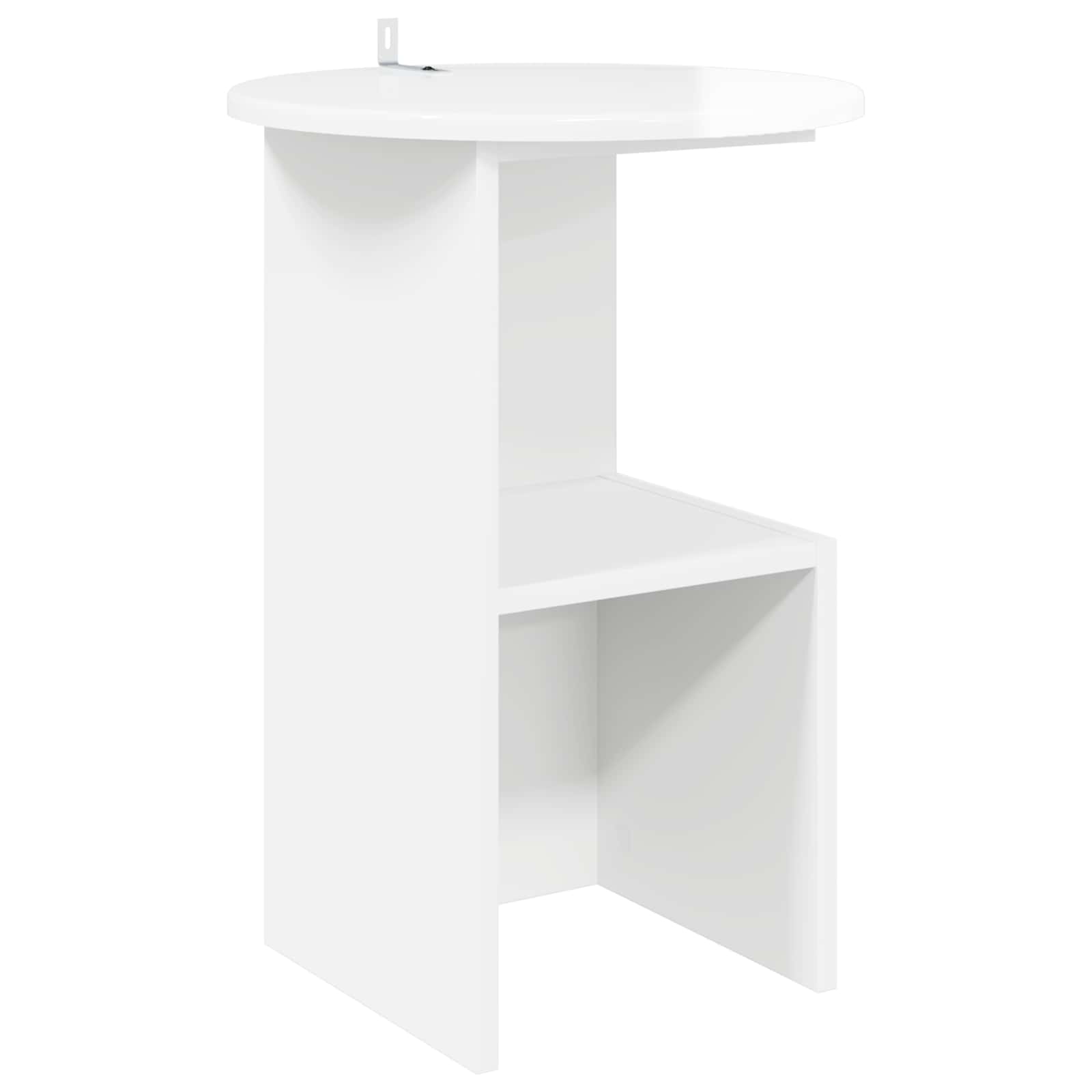 vidaXL Stolik boczny Biały wysoki połysk Ø 39,5 x 55 cm