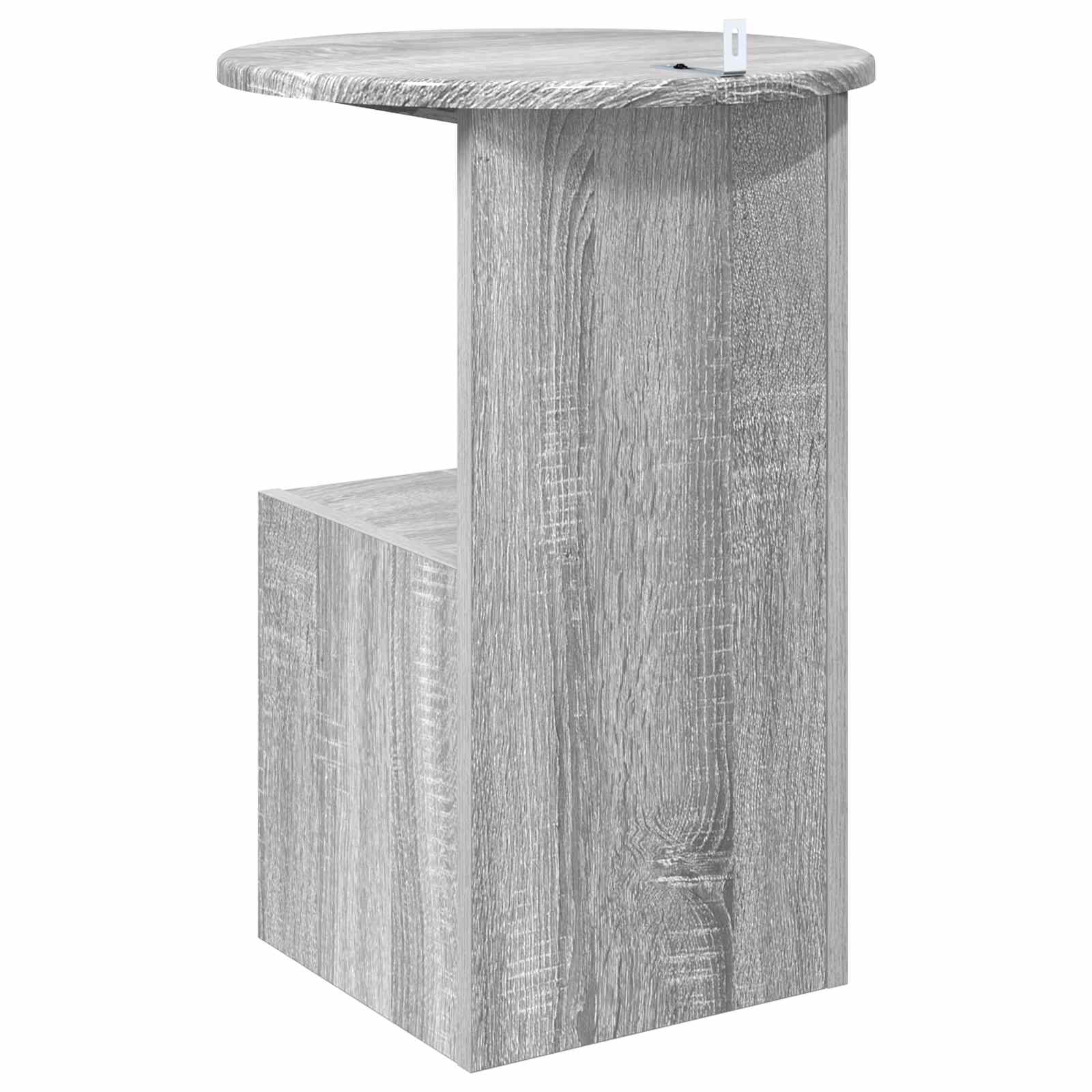 vidaXL Stolik boczny Szary Sonoma Ø 39,5 x 55 cm Drewno inżynieryjne