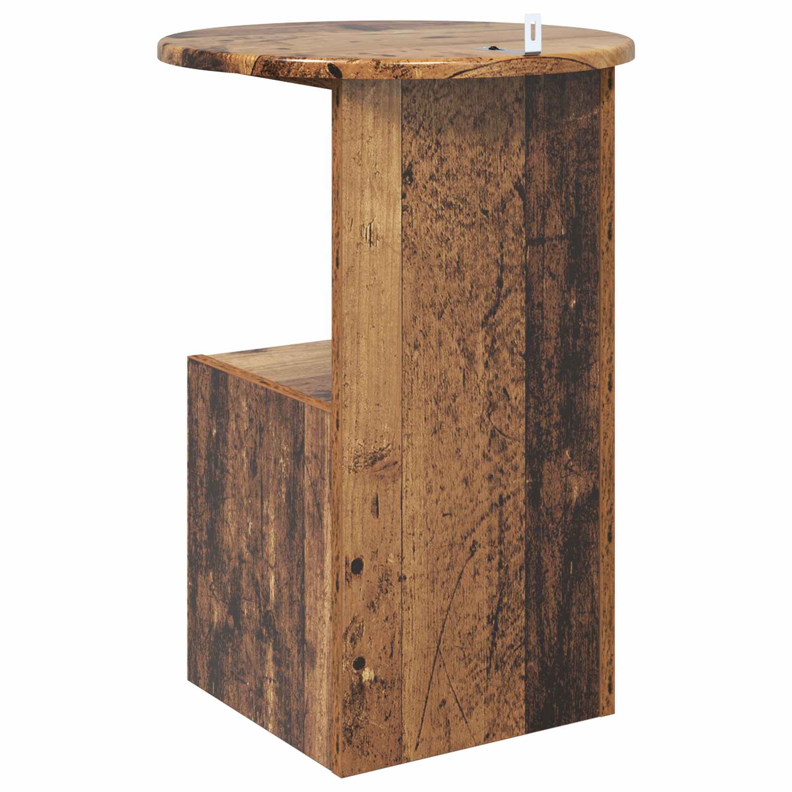 vidaXL Stolik boczny Stare drewno Ø 39,5 x 55 cm Drewno inżynieryjne