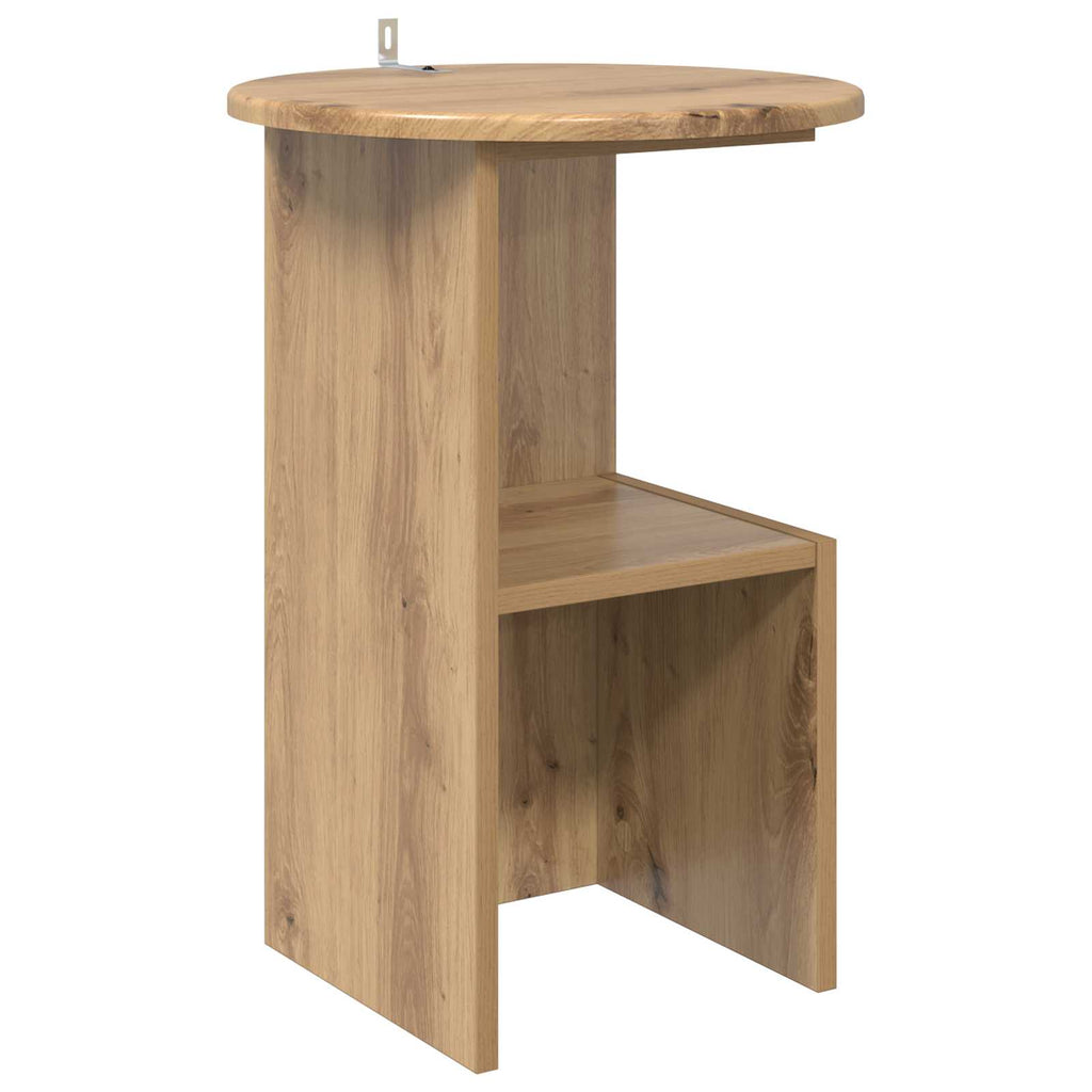 vidaXL Stolik boczny Dąb artisan Ø 39,5 x 55 cm Drewno inżynieryjne