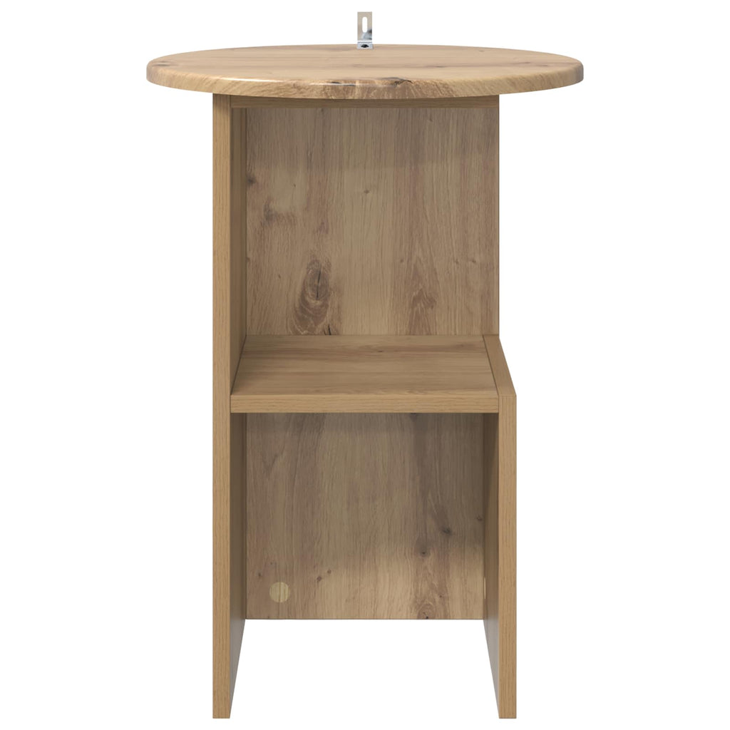 vidaXL Stolik boczny Dąb artisan Ø 39,5 x 55 cm Drewno inżynieryjne