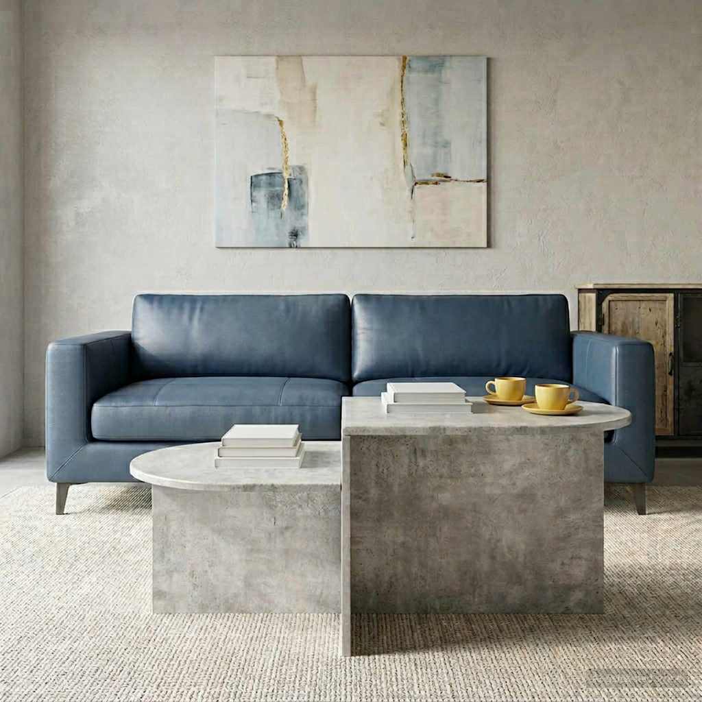 vidaXL Stolik kawowy Betonowy szary 100 x 50 x 40 cm
