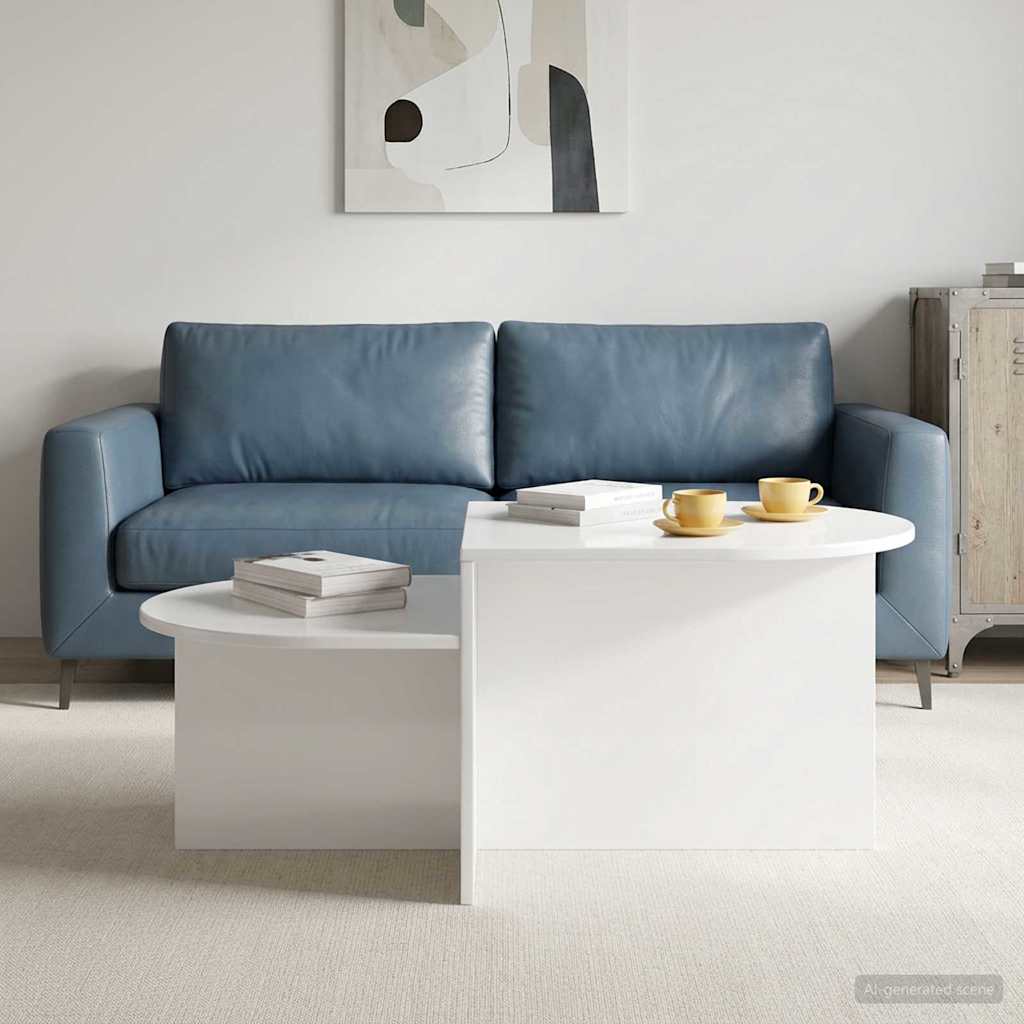 vidaXL Stolik kawowy Biały wysoki połysk 100 x 50 x 40 cm