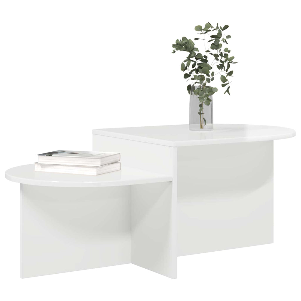 vidaXL Stolik kawowy Biały wysoki połysk 100 x 50 x 40 cm
