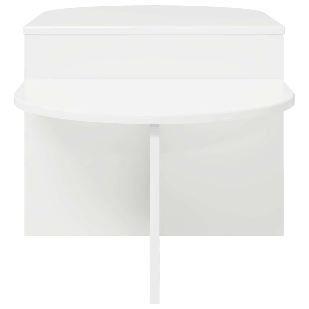 vidaXL Stolik kawowy Biały wysoki połysk 100 x 50 x 40 cm