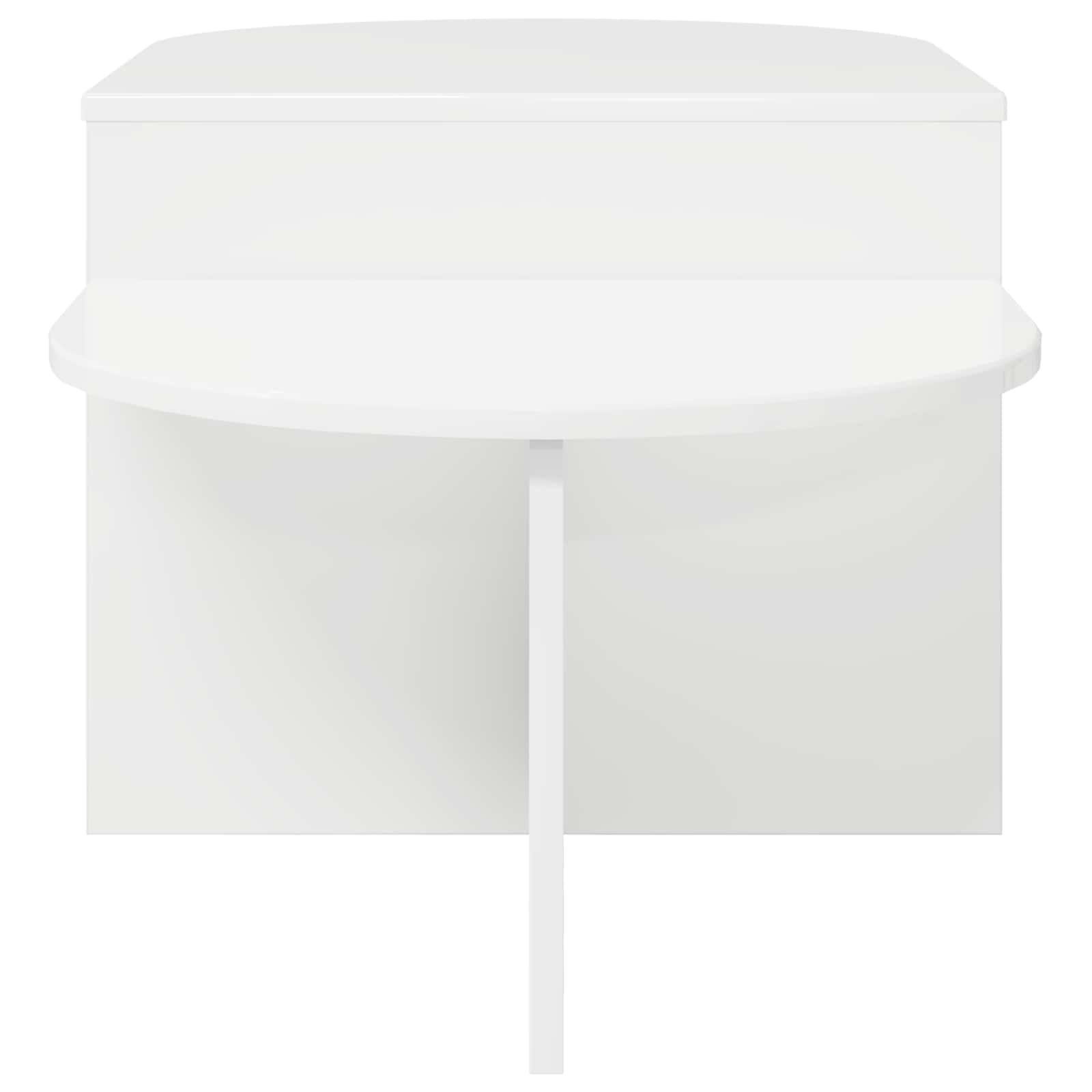 vidaXL Stolik kawowy Biały wysoki połysk 100 x 50 x 40 cm