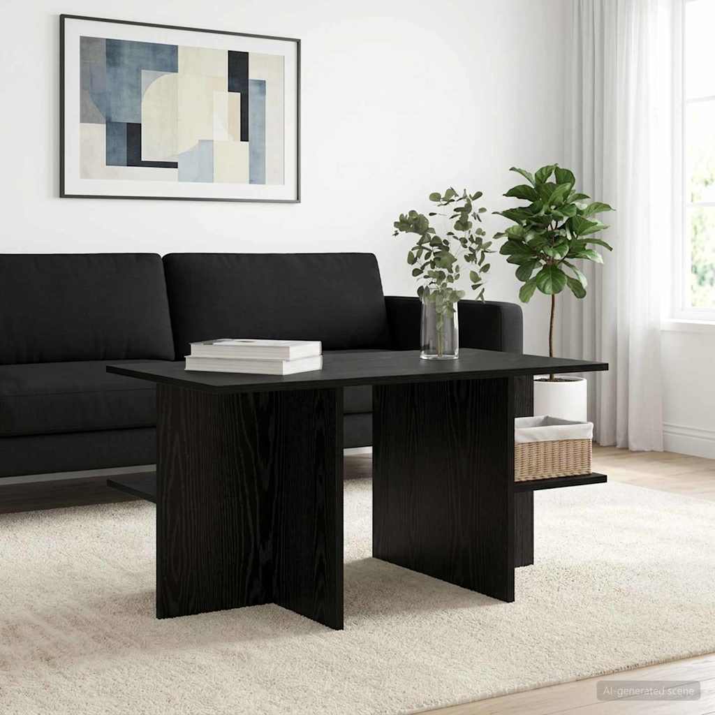 vidaXL Stolik kawowy Czarny dąb 87 x 50 x 45 cm Drewno inżynieryjne