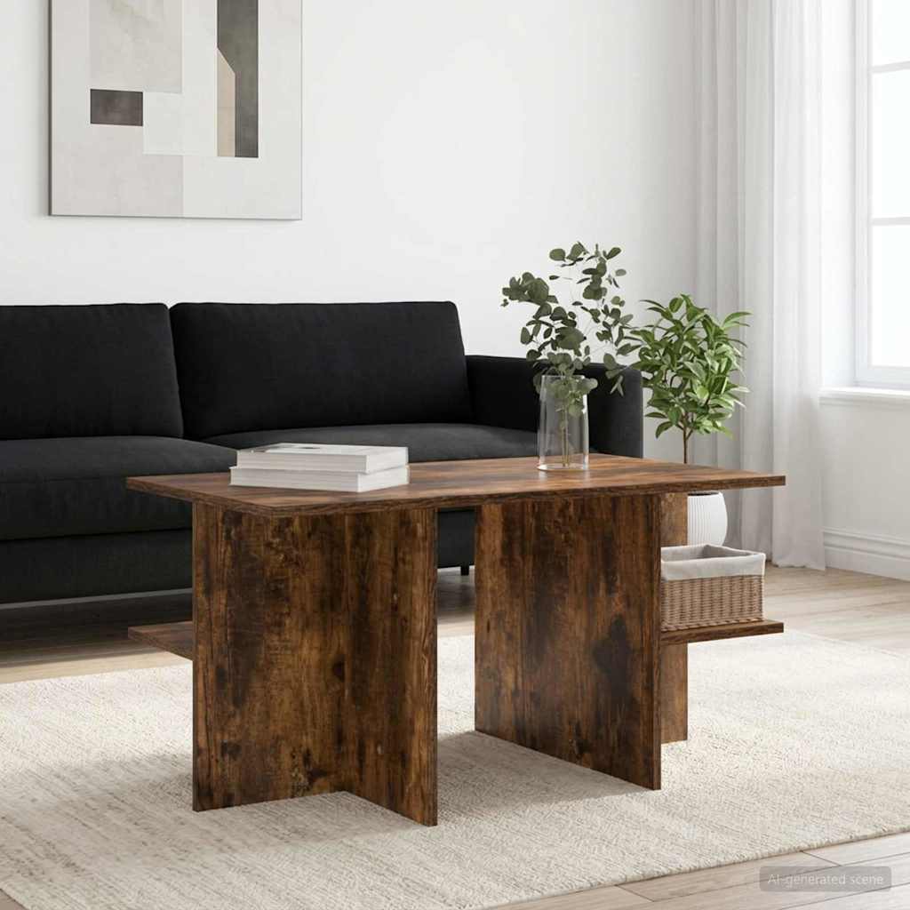 vidaXL Stolik kawowy Dąb Wędzony 87 x 50 x 45 cm Drewno inżynieryjne