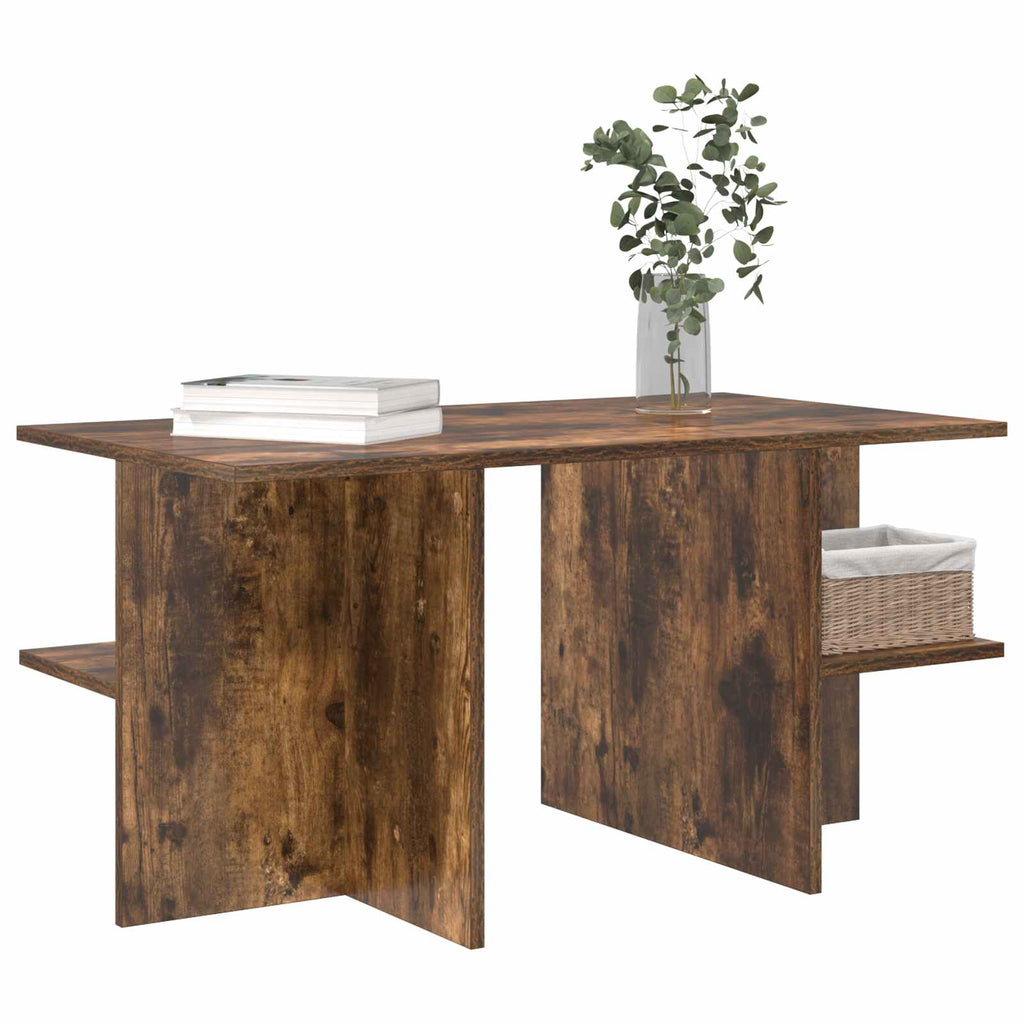 vidaXL Stolik kawowy Dąb Wędzony 87 x 50 x 45 cm Drewno inżynieryjne