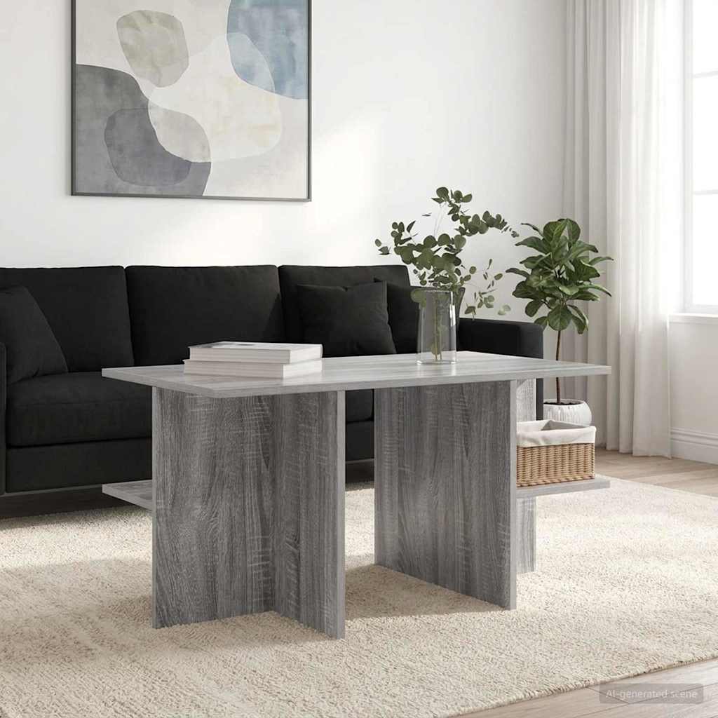 vidaXL Stolik kawowy Szary Sonoma 87 x 50 x 45 cm Drewno inżynieryjne