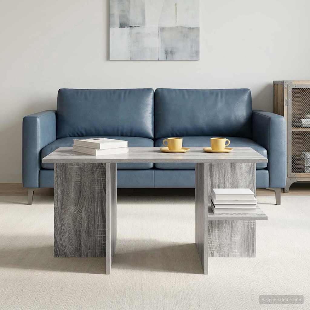 vidaXL Stolik kawowy Szary Sonoma 87 x 50 x 45 cm Drewno inżynieryjne