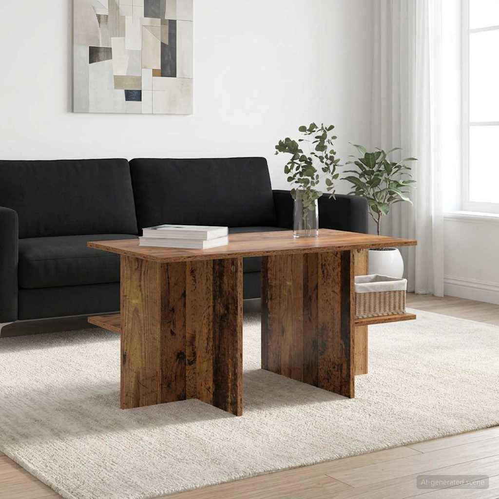 vidaXL Stolik kawowy Stare drewno 87 x 50 x 45 cm Drewno inżynieryjne