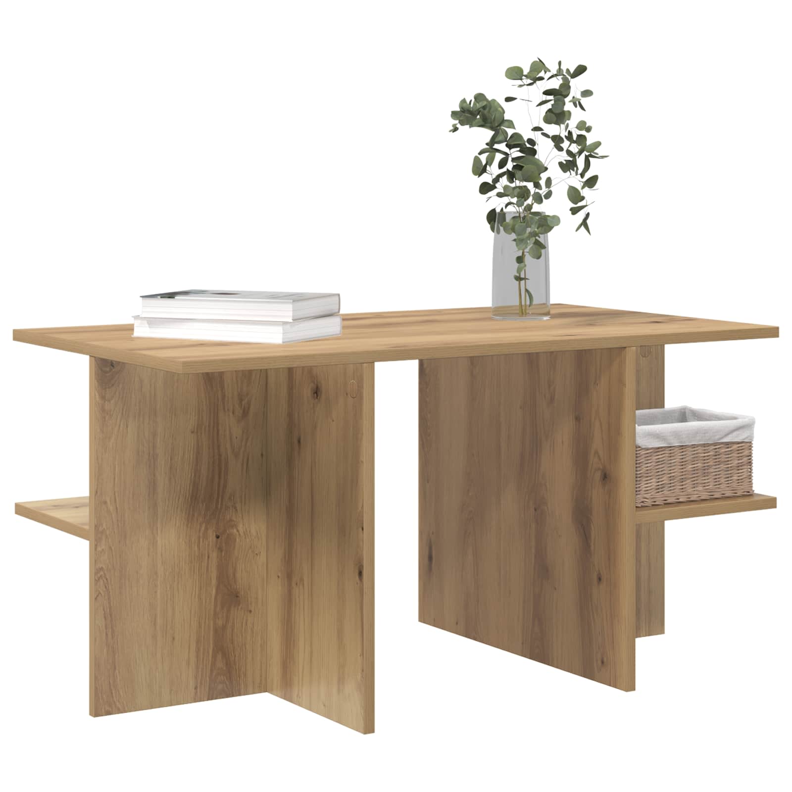 vidaXL Stolik kawowy Dąb artisan 87 x 50 x 45 cm Drewno inżynieryjne
