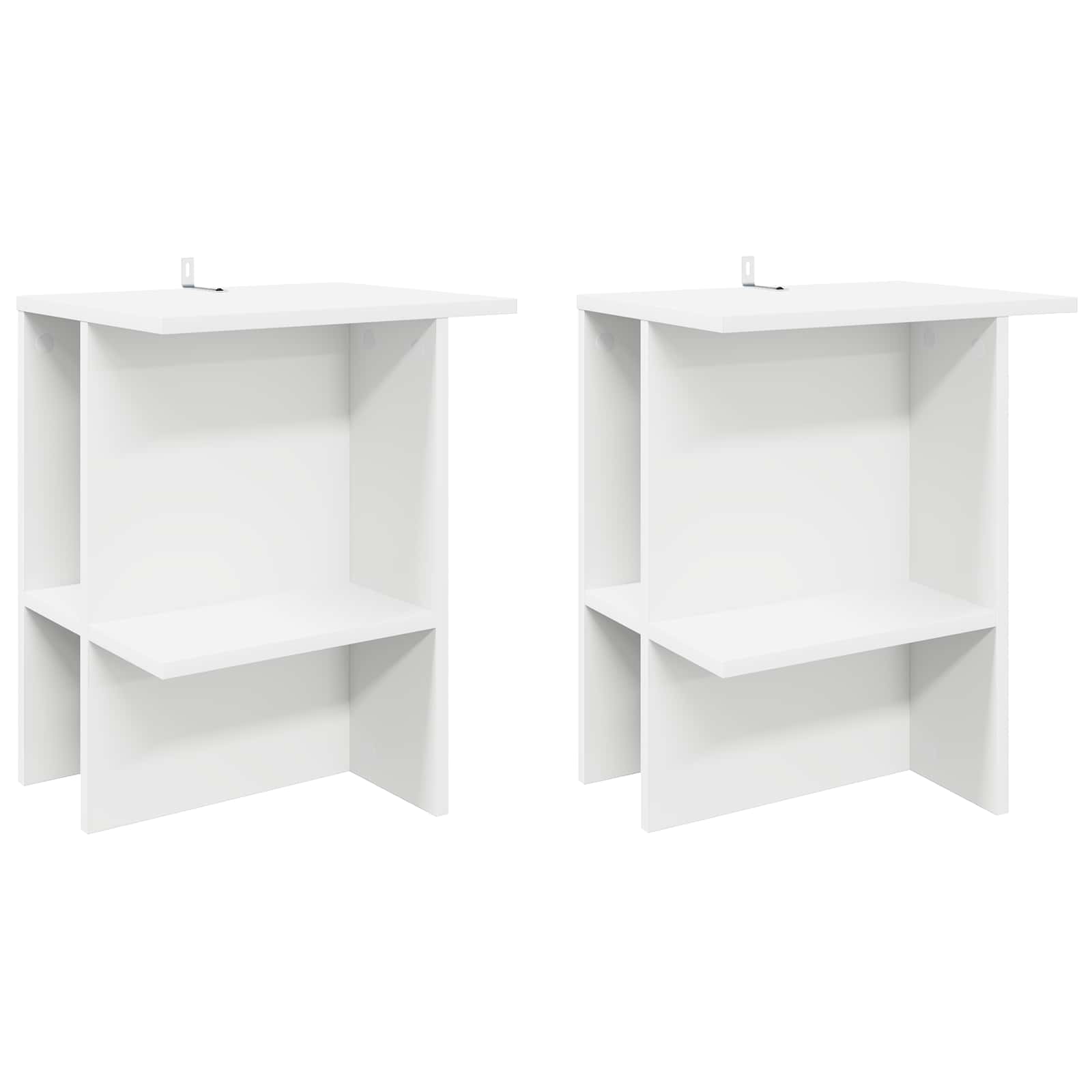vidaXL Stolik kawowy 2 pcs Biały 40 x 30 x 49 cm Drewno inżynieryjne