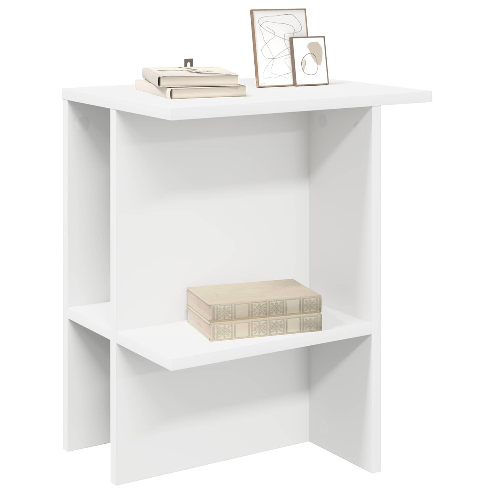 vidaXL Stolik kawowy 2 pcs Biały 40 x 30 x 49 cm Drewno inżynieryjne