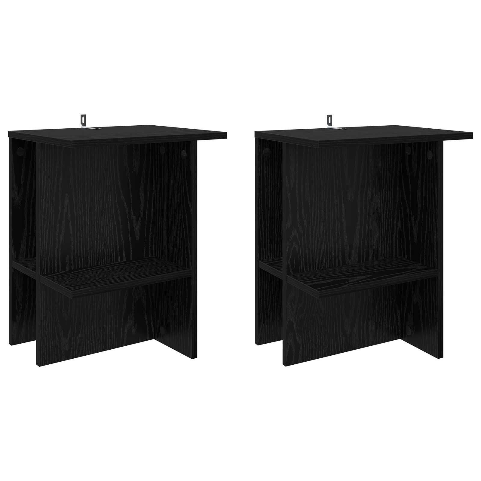 vidaXL Stolik kawowy 2 pcs Czarny dąb 40 x 30 x 49 cm