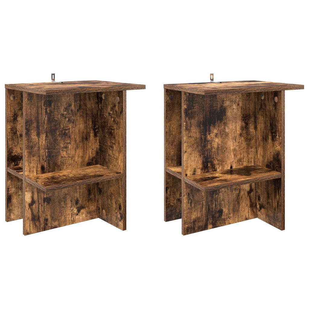 vidaXL Stolik kawowy 2 pcs Dąb wędzony 40 x 30 x 49 cm
