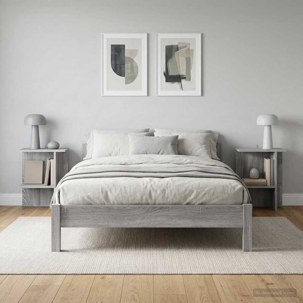 vidaXL Stolik kawowy 2 pcs Szary Sonoma 40 x 30 x 49 cm