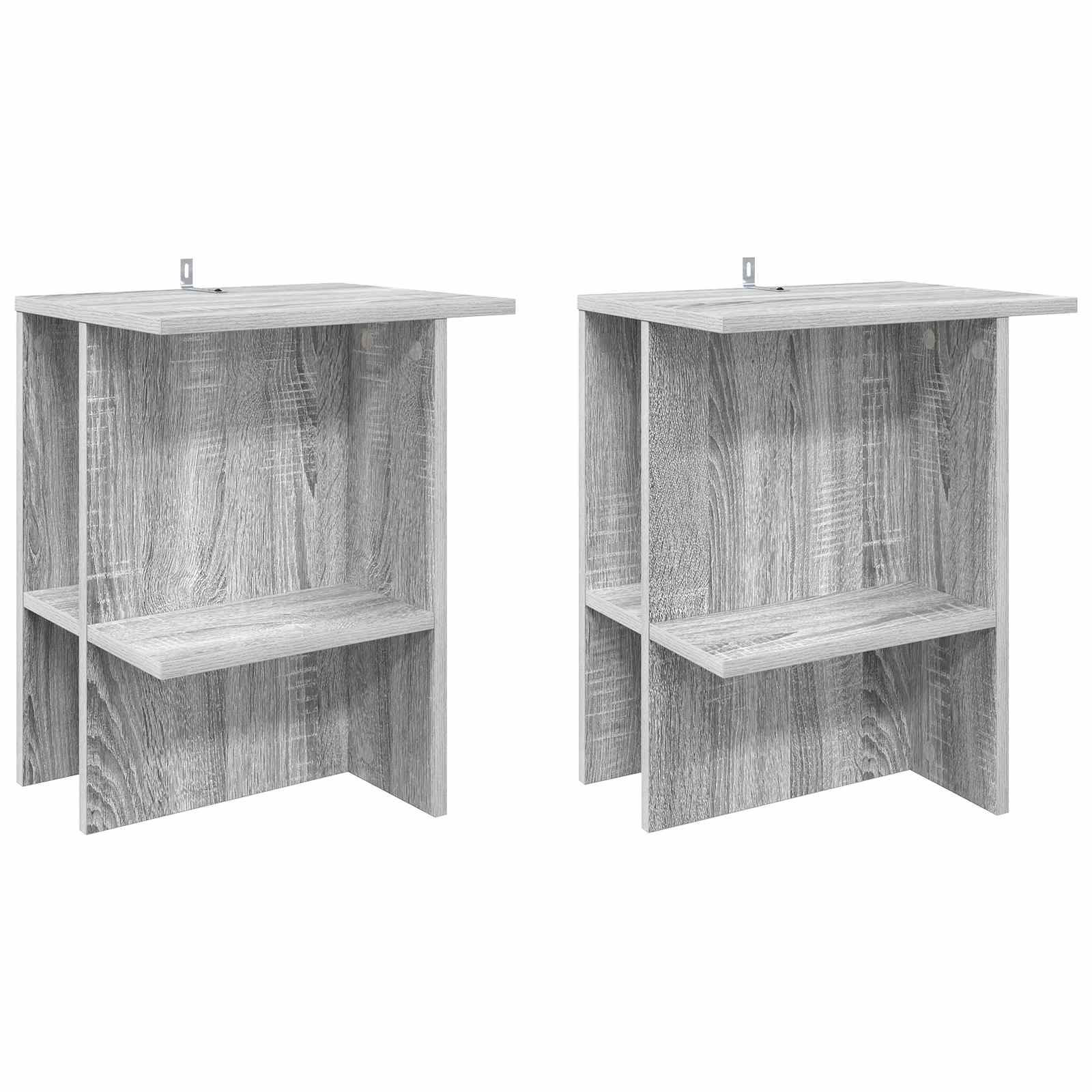 vidaXL Stolik kawowy 2 pcs Szary Sonoma 40 x 30 x 49 cm