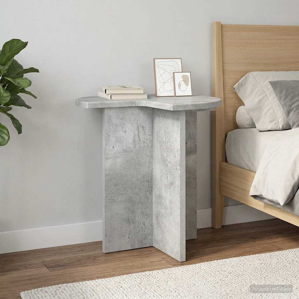 vidaXL Stolik boczny 2 pcs Betonowy szary Ø 39 x 38 cm