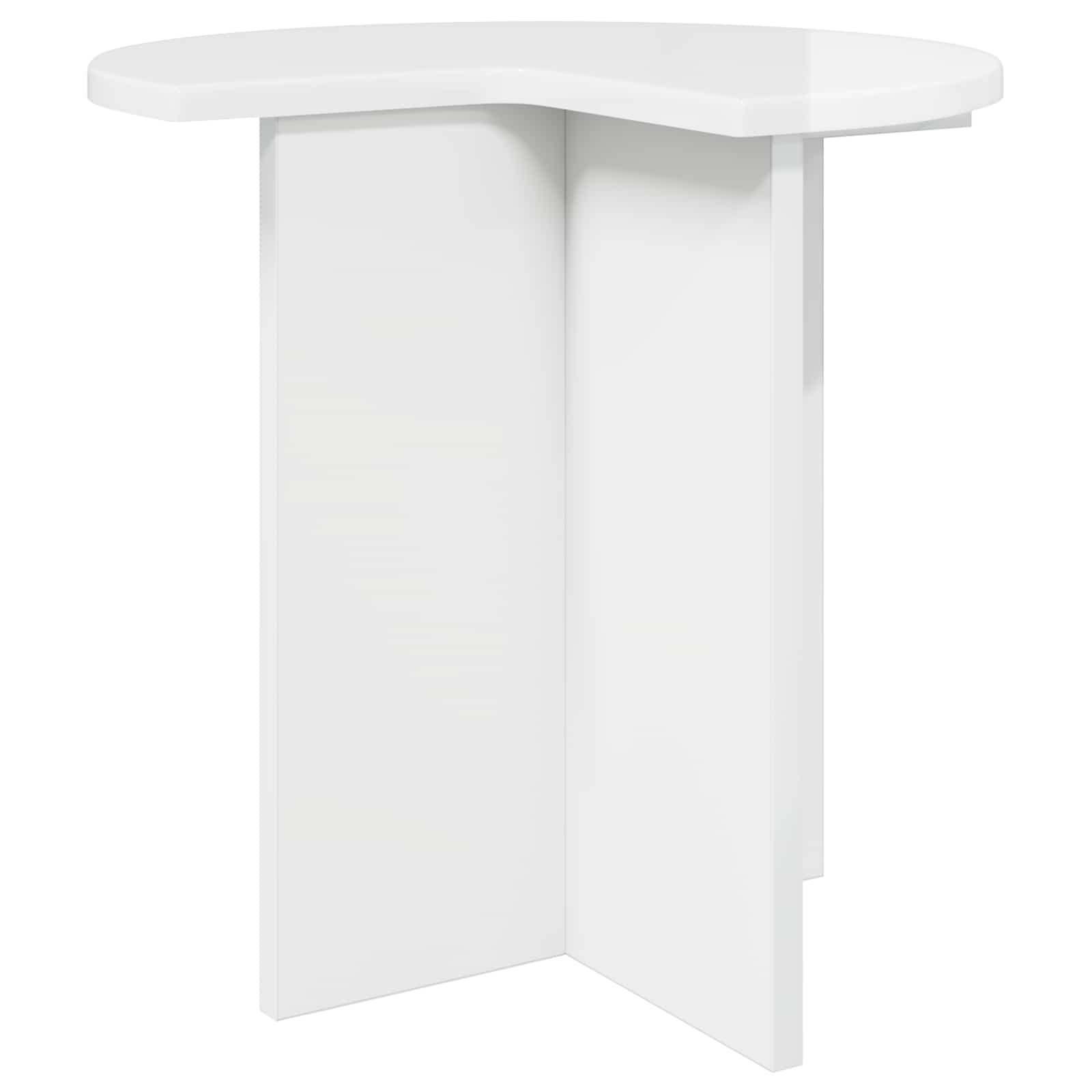 vidaXL Stolik boczny Biały wysoki połysk Ø 39 x 38 cm