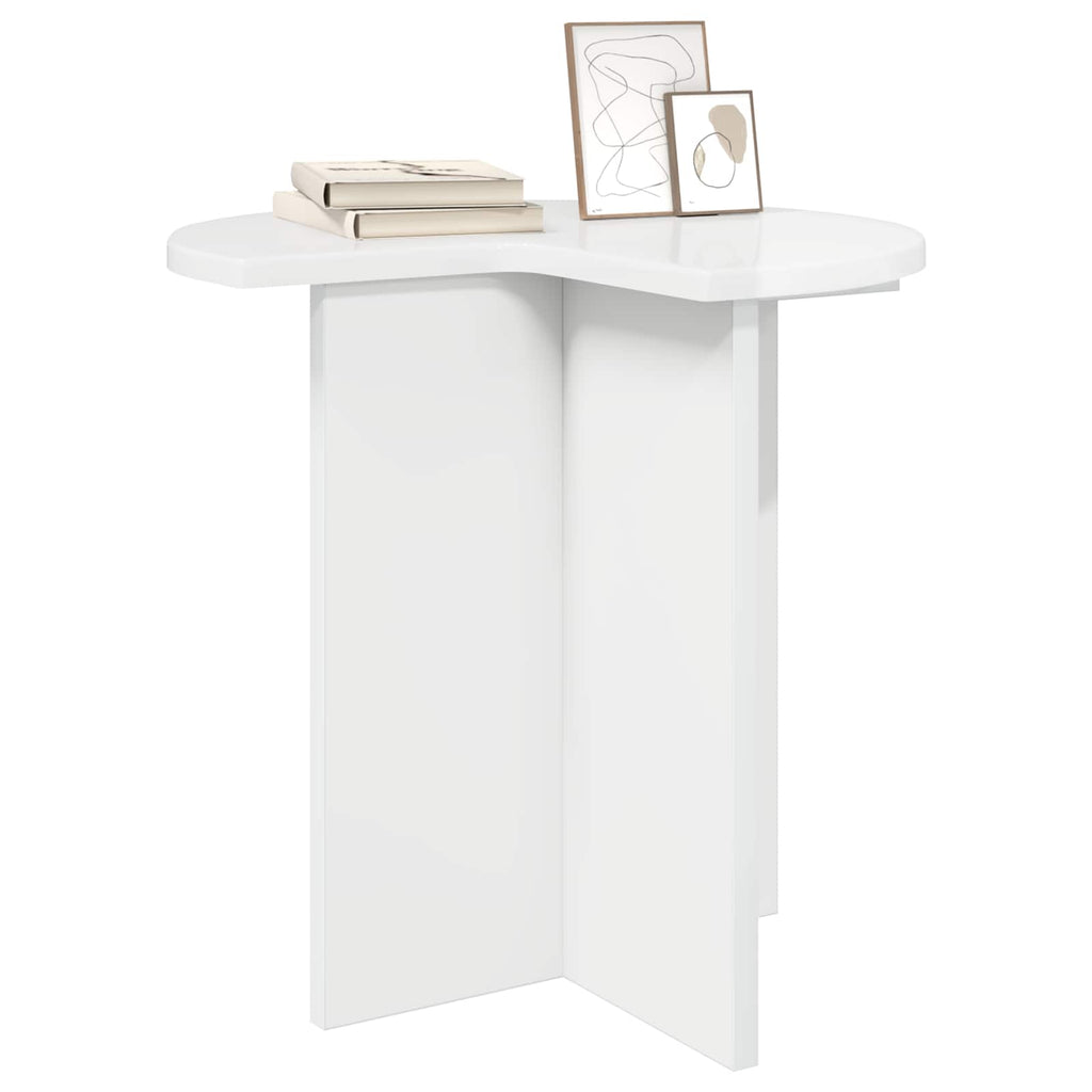 vidaXL Stolik boczny 2 pcs Biały wysoki połysk Ø 39 x 38 cm