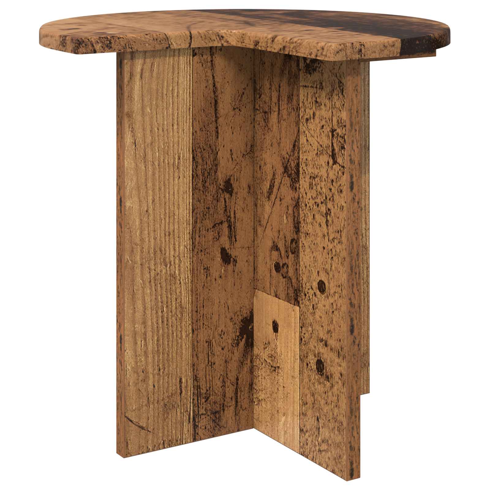vidaXL Stolik boczny Stare drewno Ø 39 x 38 cm Drewno inżynieryjne