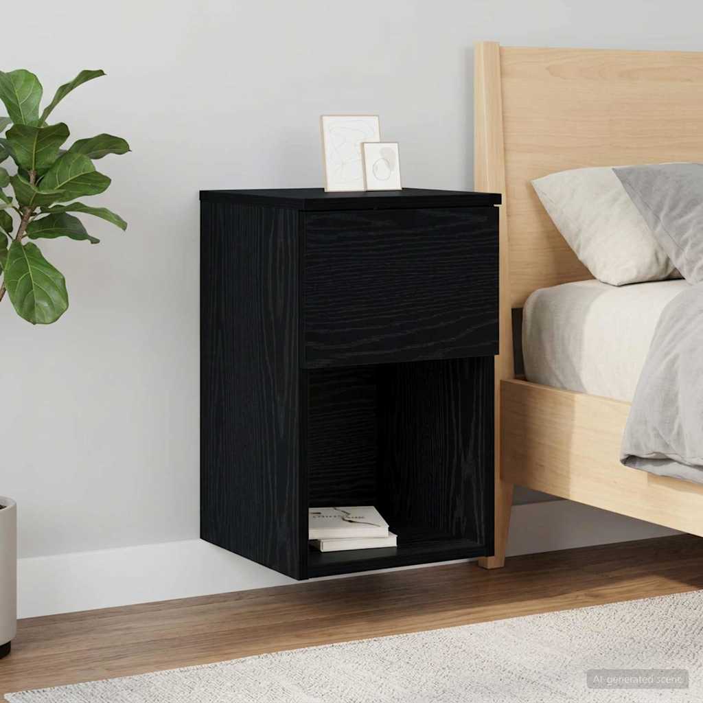vidaXL Szafka pod łóżko 2 pcs Czarny dąb 29 x 31,5 x 49 cm