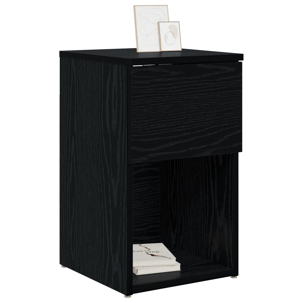 vidaXL Szafka pod łóżko 2 pcs Czarny dąb 29 x 31,5 x 49 cm
