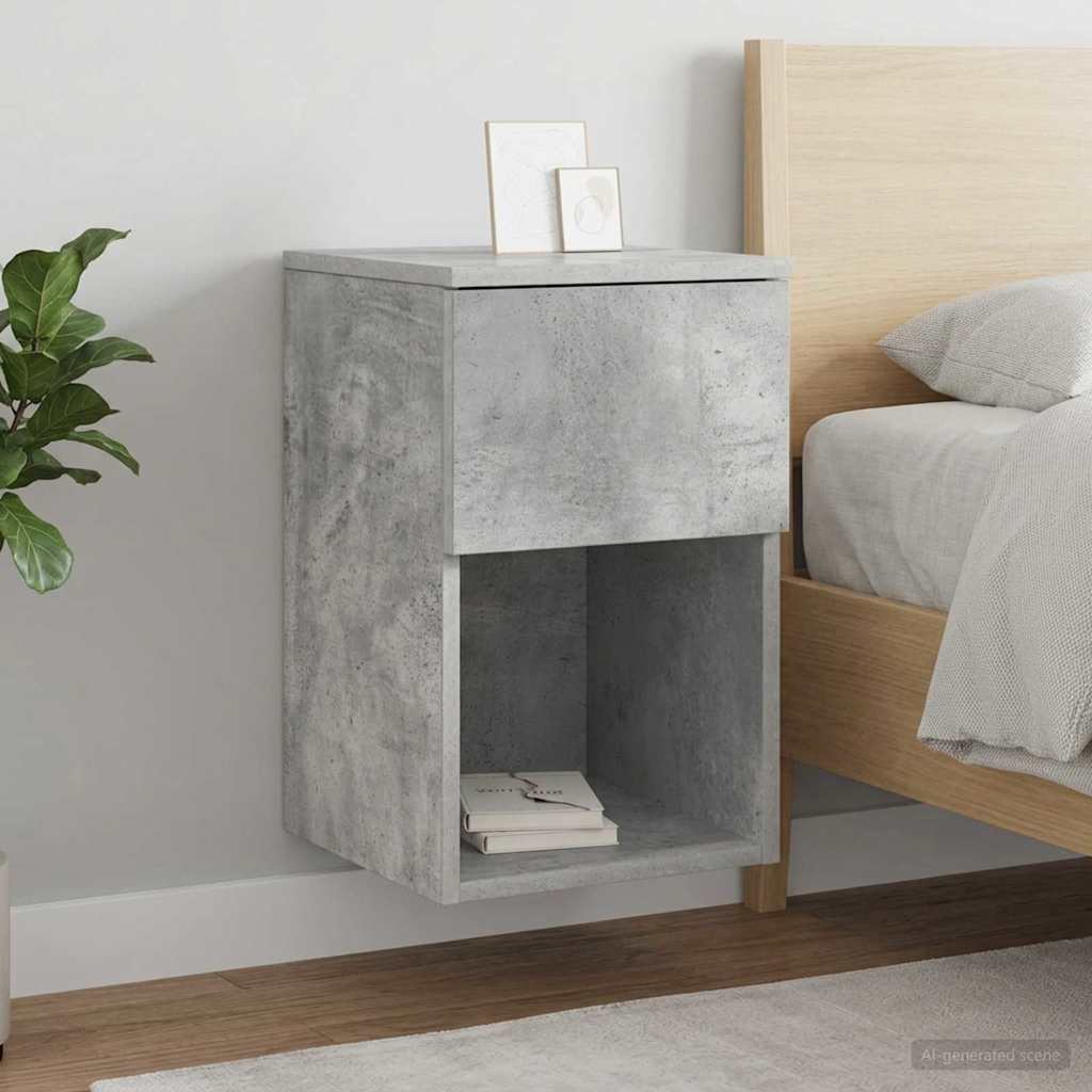 vidaXL Szafka pod łóżko Betonowy szary 29 x 31,5 x 49 cm