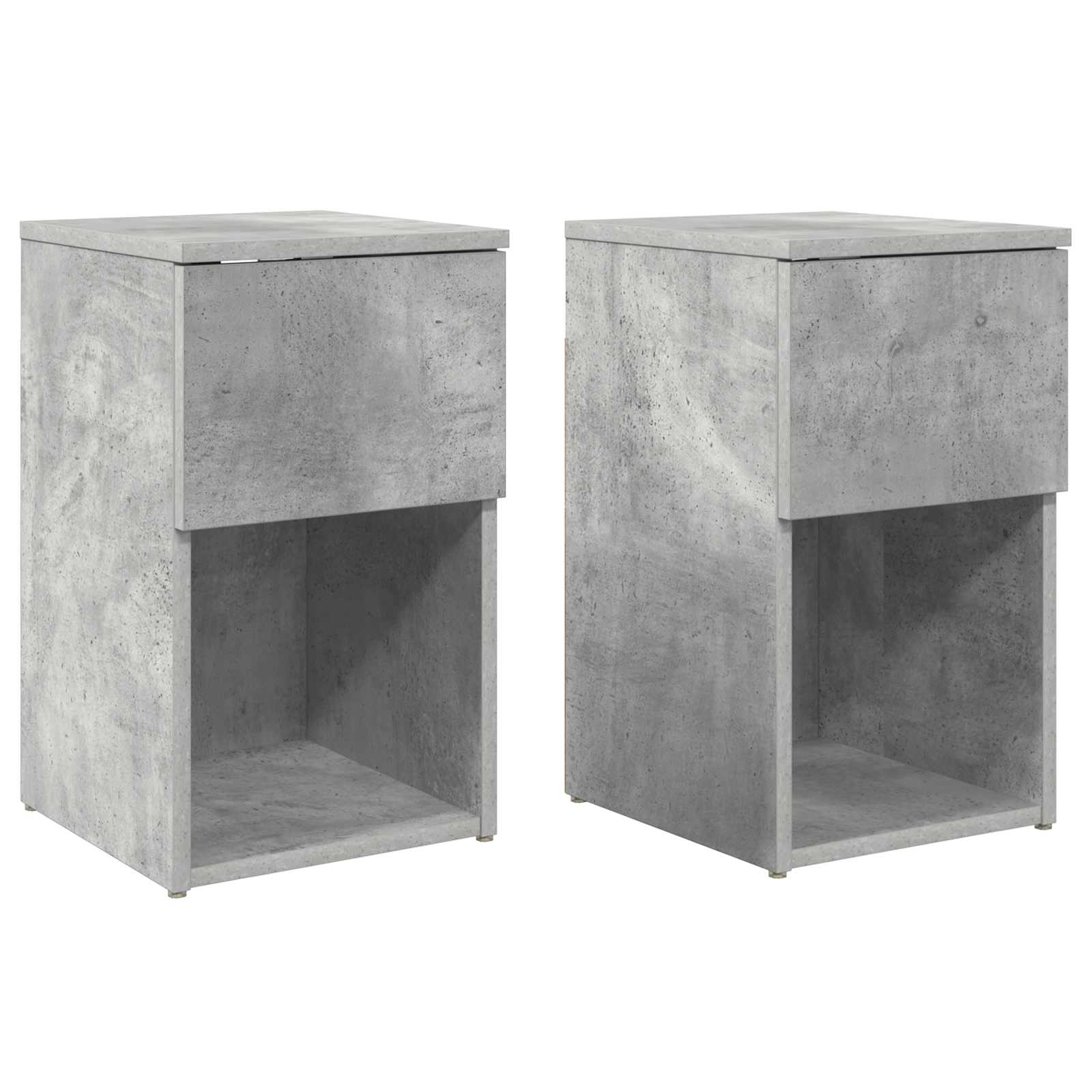 vidaXL Szafka pod łóżko 2 pcs Betonowy szary 29 x 31,5 x 49 cm