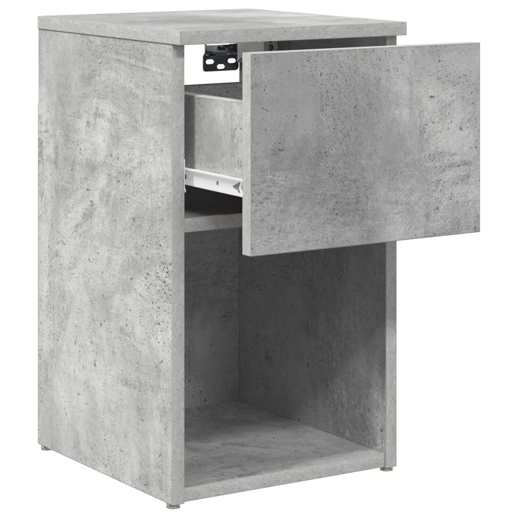 vidaXL Szafka pod łóżko 2 pcs Betonowy szary 29 x 31,5 x 49 cm