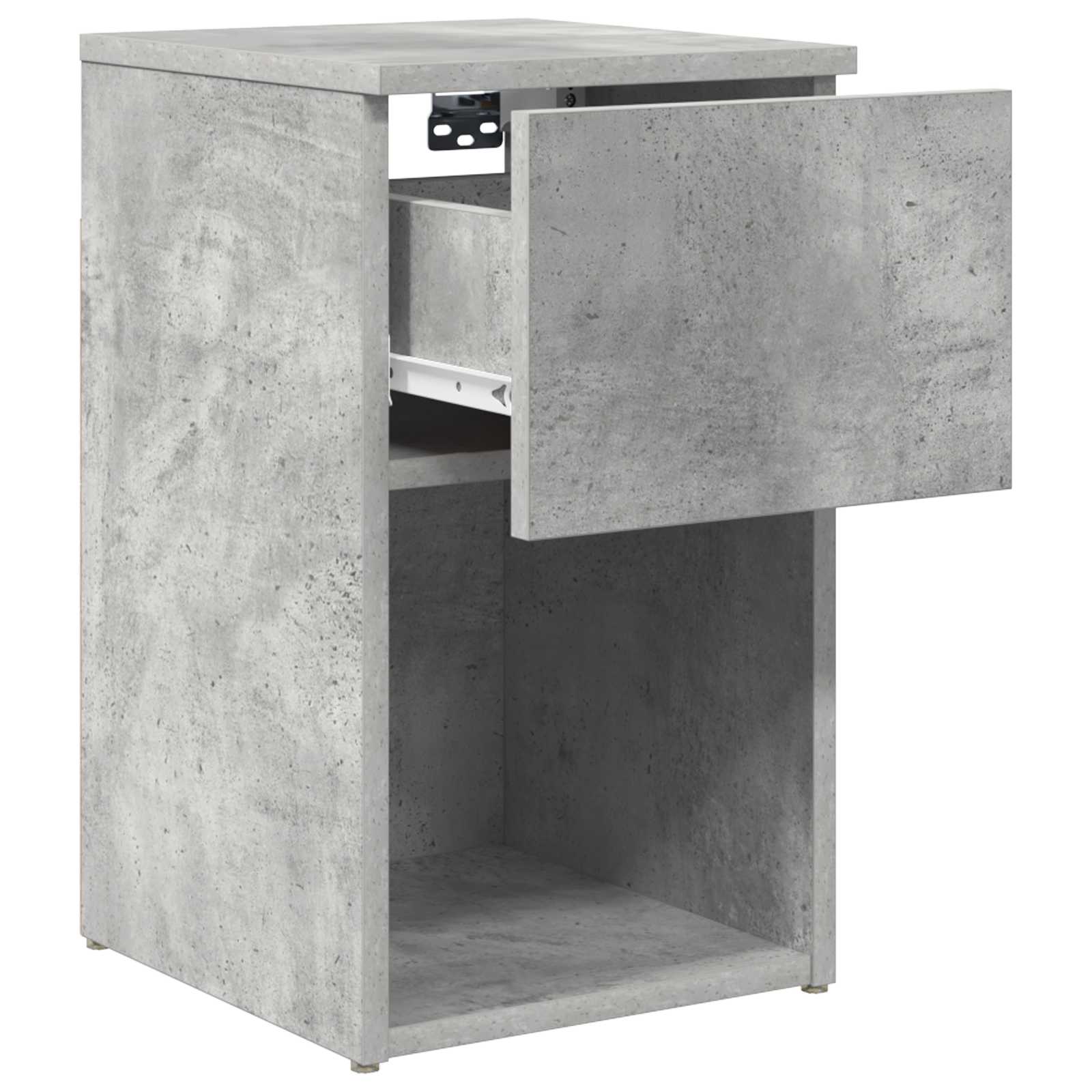 vidaXL Szafka pod łóżko 2 pcs Betonowy szary 29 x 31,5 x 49 cm