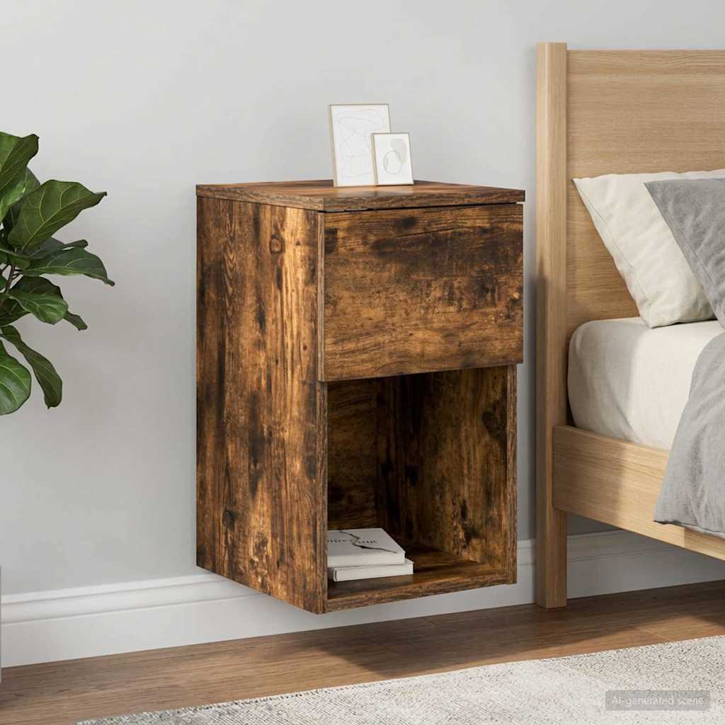 vidaXL Szafka pod łóżko 2 pcs Dąb wędzony 29 x 31,5 x 49 cm