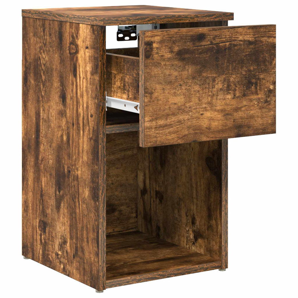 vidaXL Szafka pod łóżko 2 pcs Dąb wędzony 29 x 31,5 x 49 cm